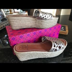 Tory Burch Wedge Sandals size 9